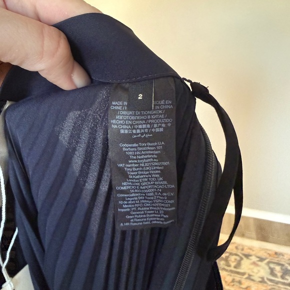 NWT Tory Burch Navy Blue Maxi Pleated Skirt Size 2 - Picture 6 of 8